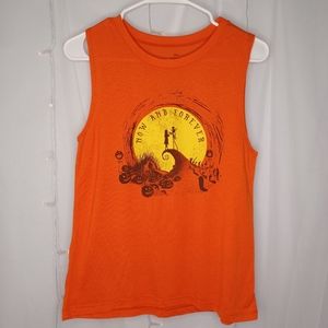 Disney, Tim Burton's The Nightmare Before Christmas Orange Tank Top, Small